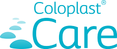 Turkoois Coloplast Care icoon