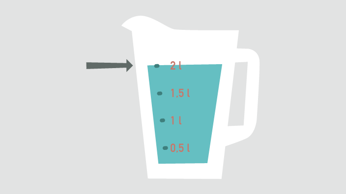 2. Drink elke dag 1½-2 liter